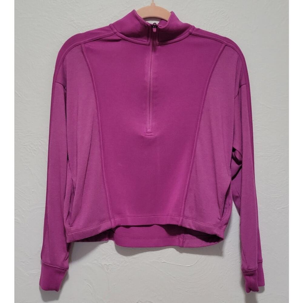 Danskin Women's XS Half Zip Cropped Pullover Sweatshirt